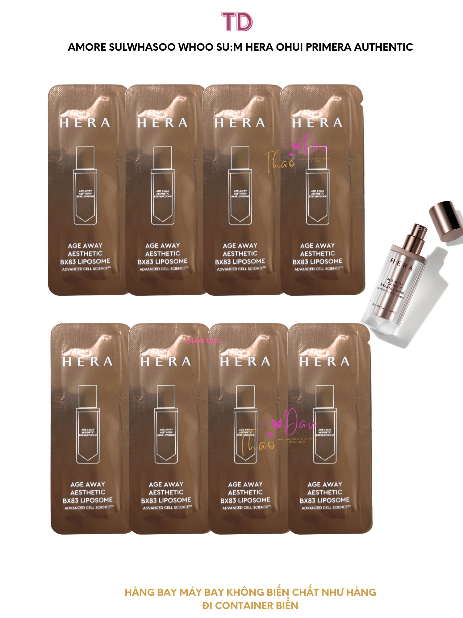 5 Gói hoặc 10  Gói Tinh chất chống lão hóa Hera age away Aesthetic Bx83 Liposome Advanced Cell 1ml tloskorea cũ