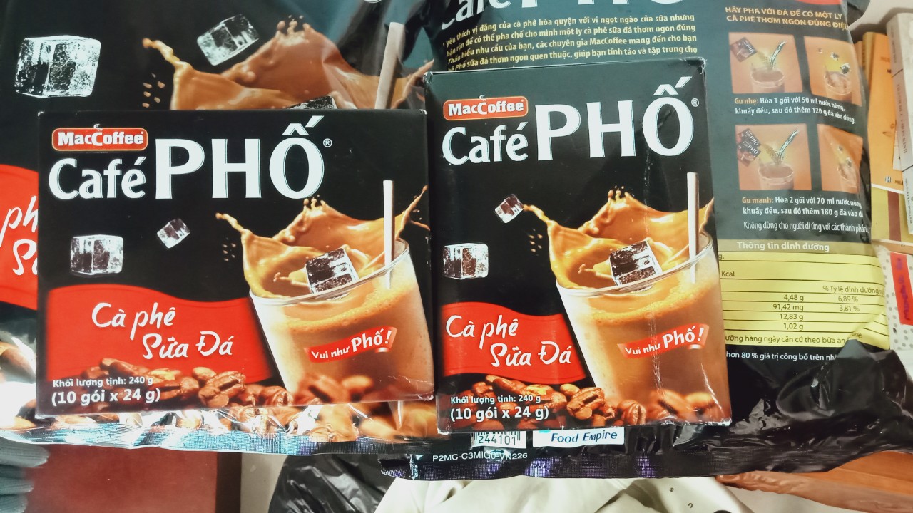 CÀ PHÊ PHỐ Cà phê sữa đá bịch 30 gói(date 08/2025)