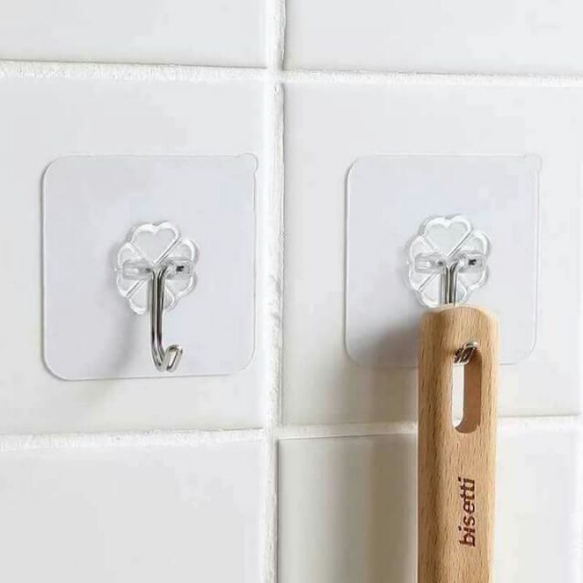 Móc Treo Đồ Dán Tường Trong Suốt Siêu Dính, Siêu Chịu Lực - Móc Treo Đồ Nhà Tắm, Nhà Bếp,...