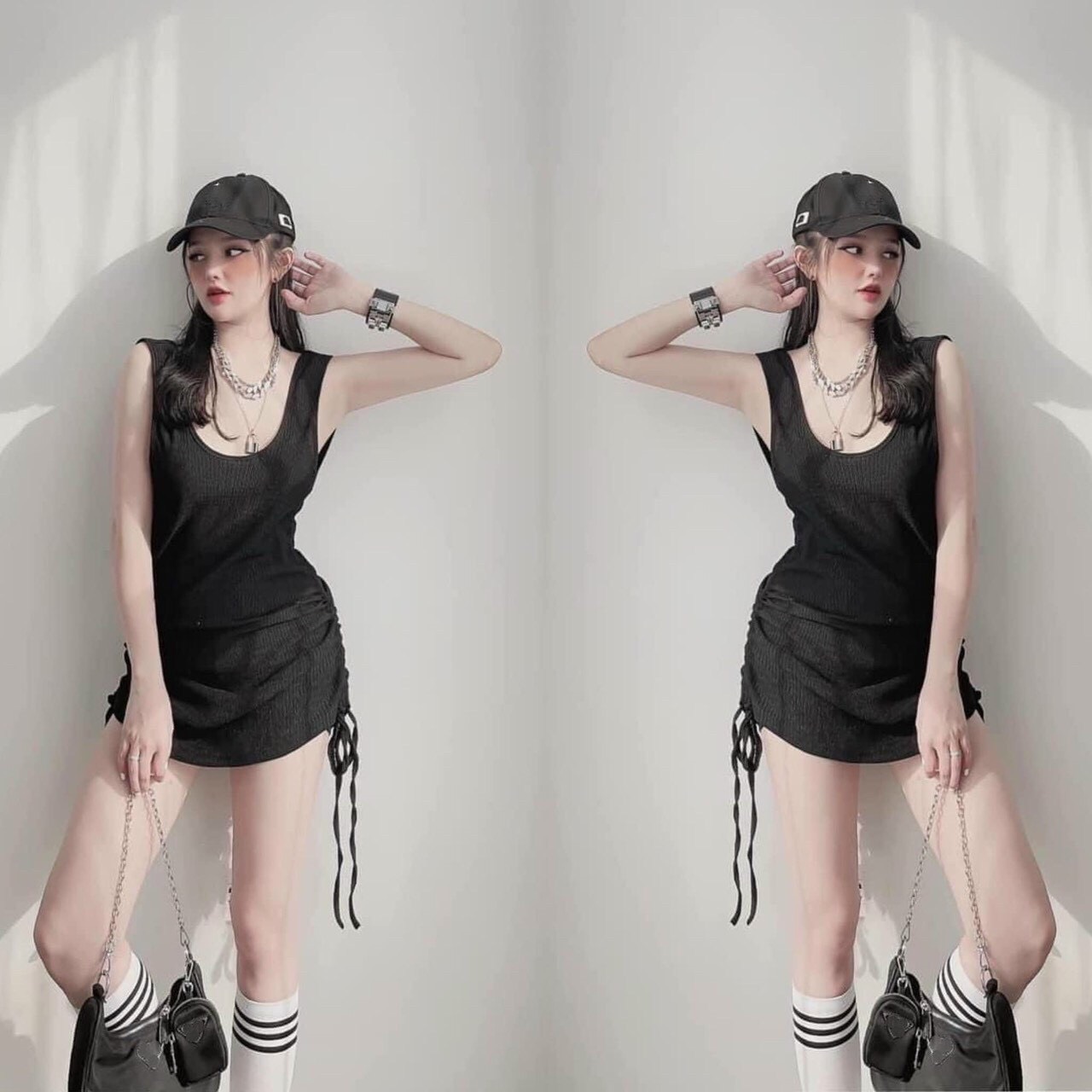 Đầm body hở lưng rút eo - đầm ninh dáng nhất