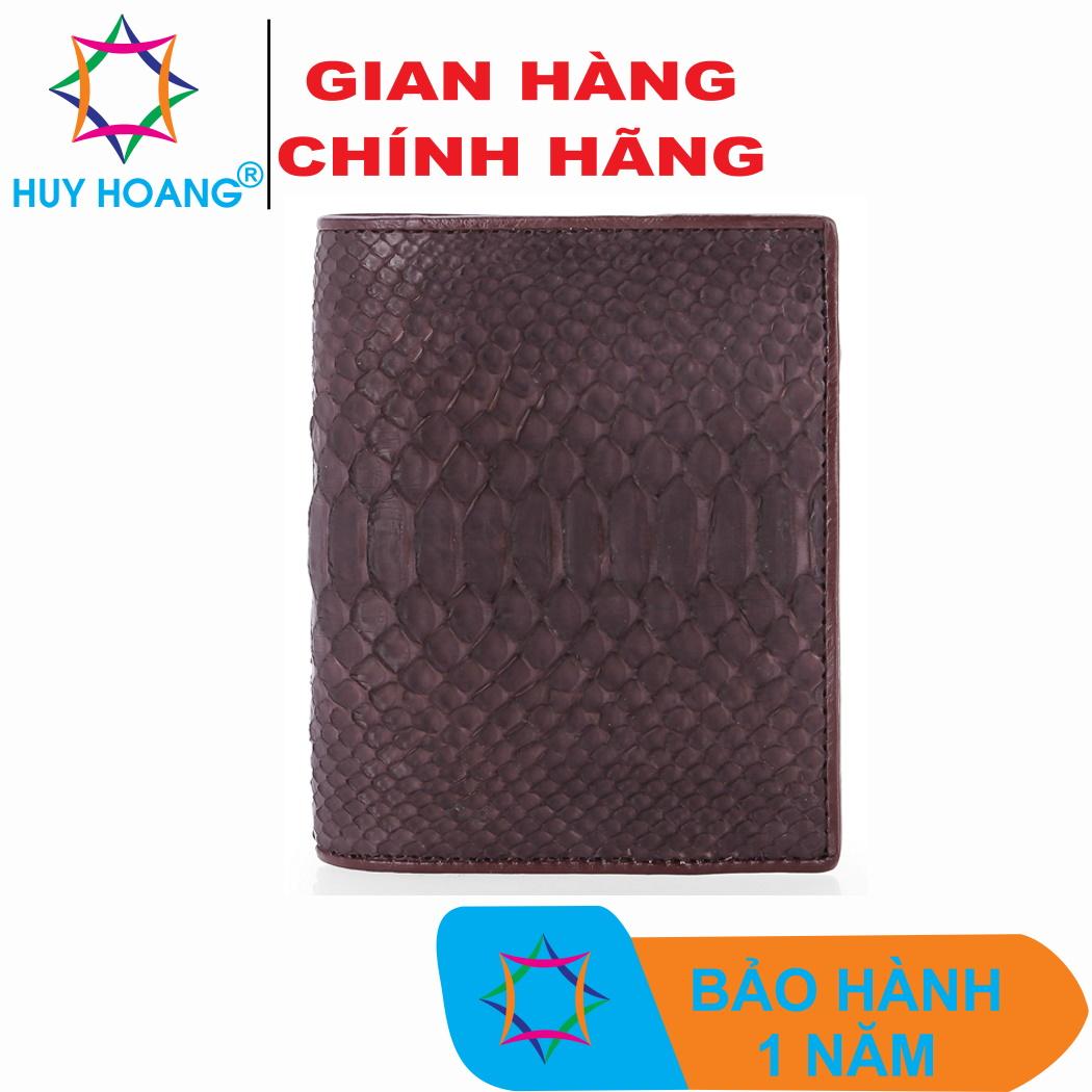 Ví nam da trăn kiểu đứng màu nâu HK2305
