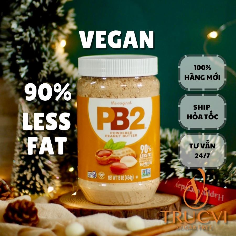 Bột đậu phộng PB2 (vegan,eat clean, gymer, ăn kiêng)