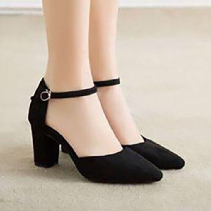 Giày cao gót bít mũi 7 phân gót sọc BM03