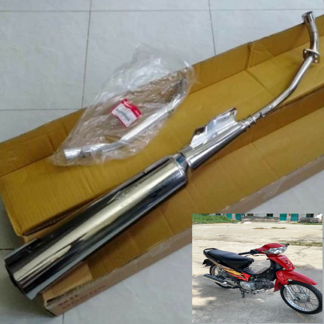 Pô wave alpha , wave zx - ống xả lắp wave nhỏ đời đời đầu hàng chính hãng honda - bô wave nhỏ
