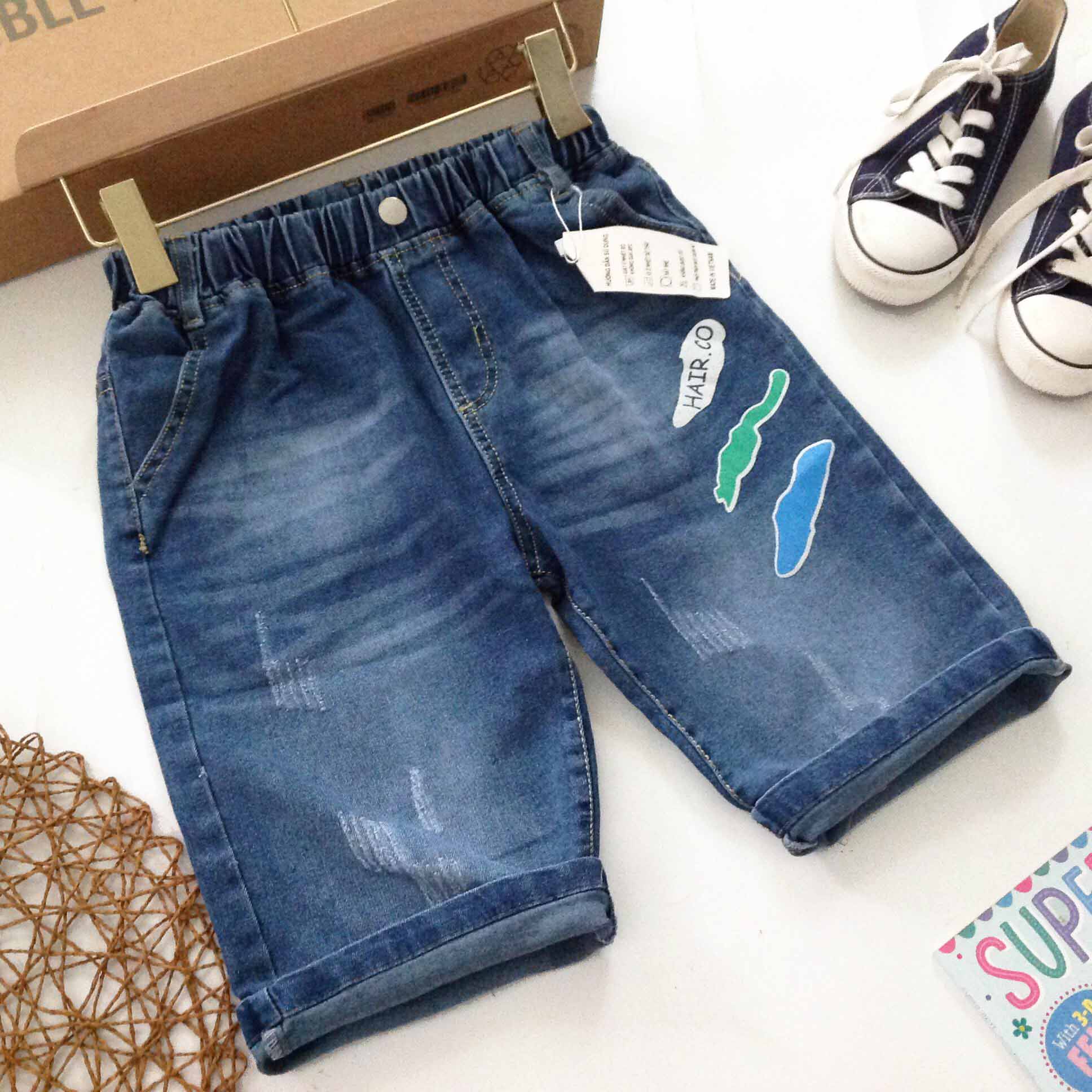 QUẦN SỌT JEAN BÉ TRAI CO DÃN SIZE 33-45KG