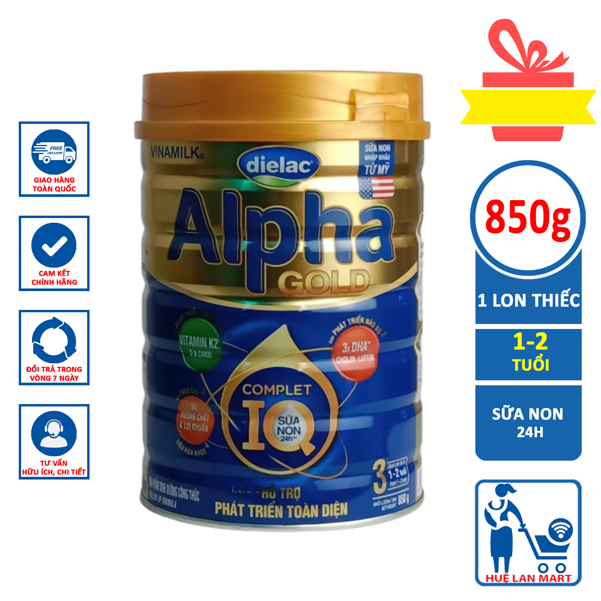 SỮA BỘT DIELAC ALPHA GOLD 3 850G