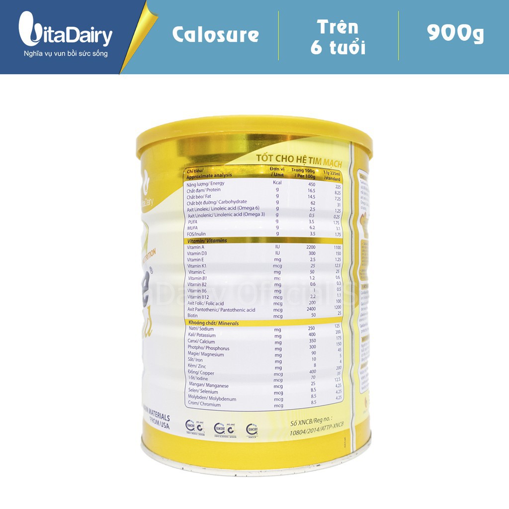 SữA BộT Calosure Gold 900G - S