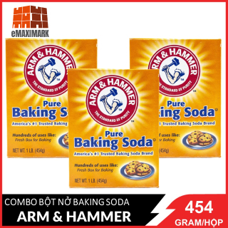 HCMMade in USA COMBO 3 Bột Nở Baking Soda Arm&Hammer Pure Baking Soda 454g thumbnail