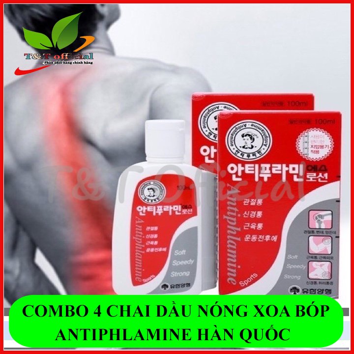 COMBO 4 Dầu nóng Xoa Bóp Hàn Quốc Antiphlamine