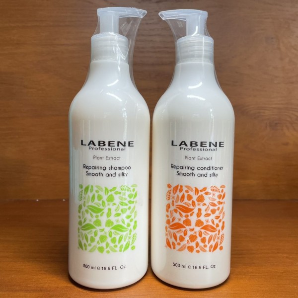 {Siêu rẻ} {Chính hãng} Dầu gội xả dưỡng sinh siêu tái tạo tóc hư tổn Labene Collagen 500mlx2