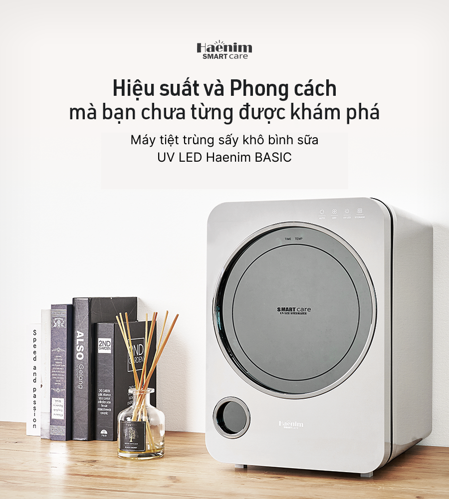 Máy tiệt trùng sấy khô bình sữa UV LED, Haenim BASIC (Haenim 3G LED)
