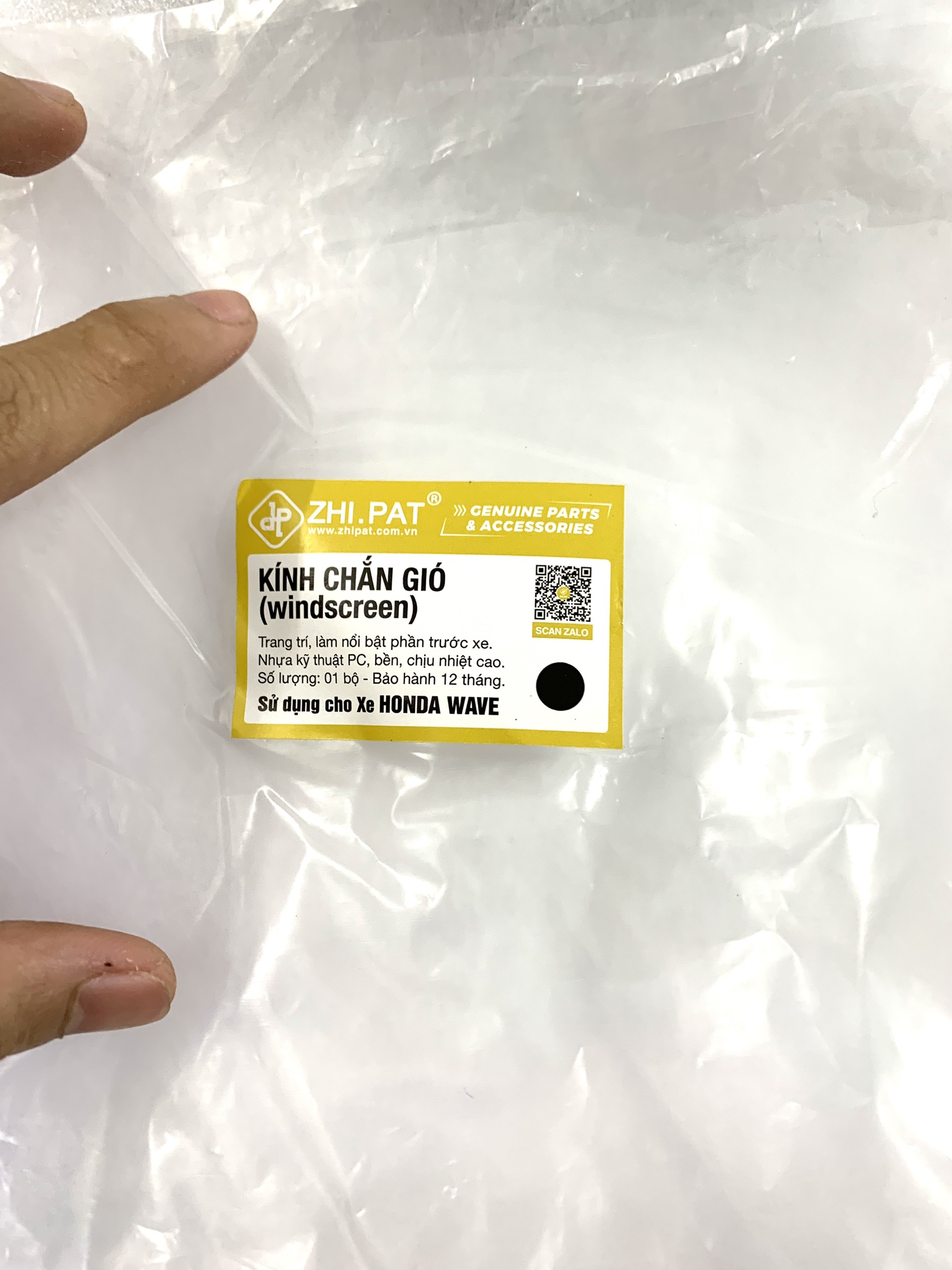 Kính chắn gió (Mão Đầu Đèn) Zhipat cho Wave A 110/100