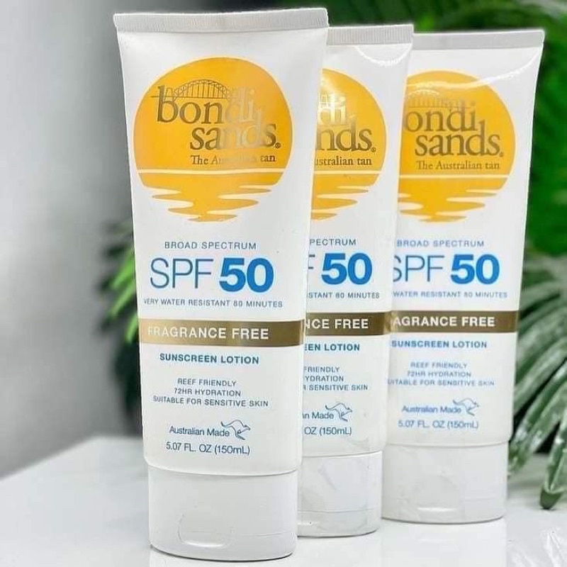 Kem chống nắng bondi sands spf 50+ sunscreen lotion fragrance free 150ml