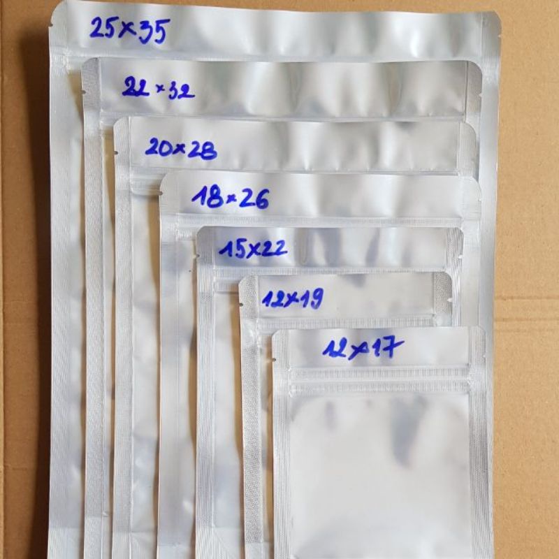 [ 1kg ] Túi zip 1 mặt bạc đựng thực phẩm ( hàng đẹp)