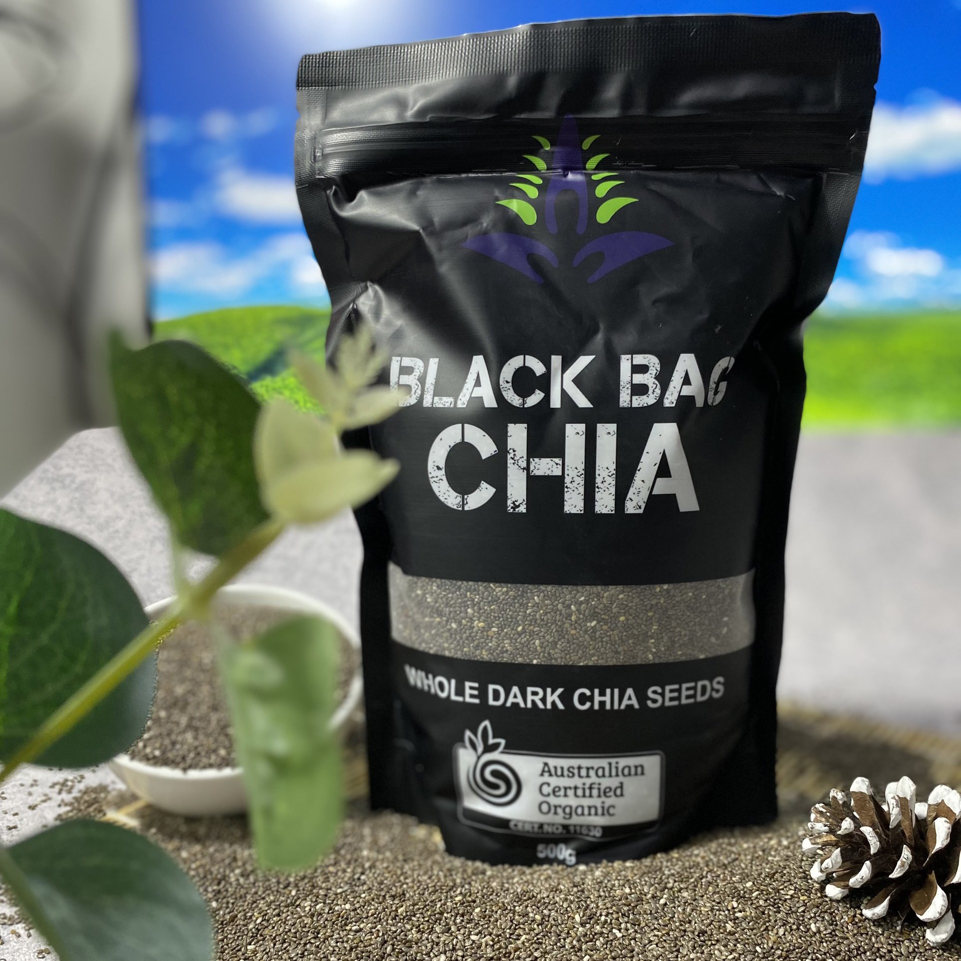 Hạt Chia Đen Hữu Cơ Úc (Gói 500g)