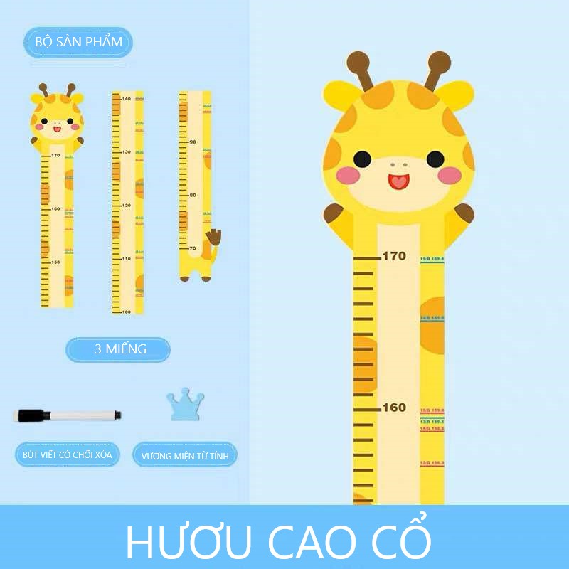 Thước đo chiều cao dán tường cho bé chất liệu PP cao cấp
