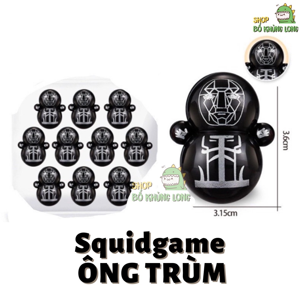 Lật đật squid game mini đồ chơi lật đật mini doraemon pikachu cho bé cute dễ thương giá rẻ - bố khủng long