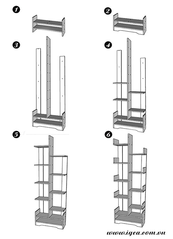 KỆ SÁCH HÌNH CÂY ĐA TẦNG IGEA -GP66