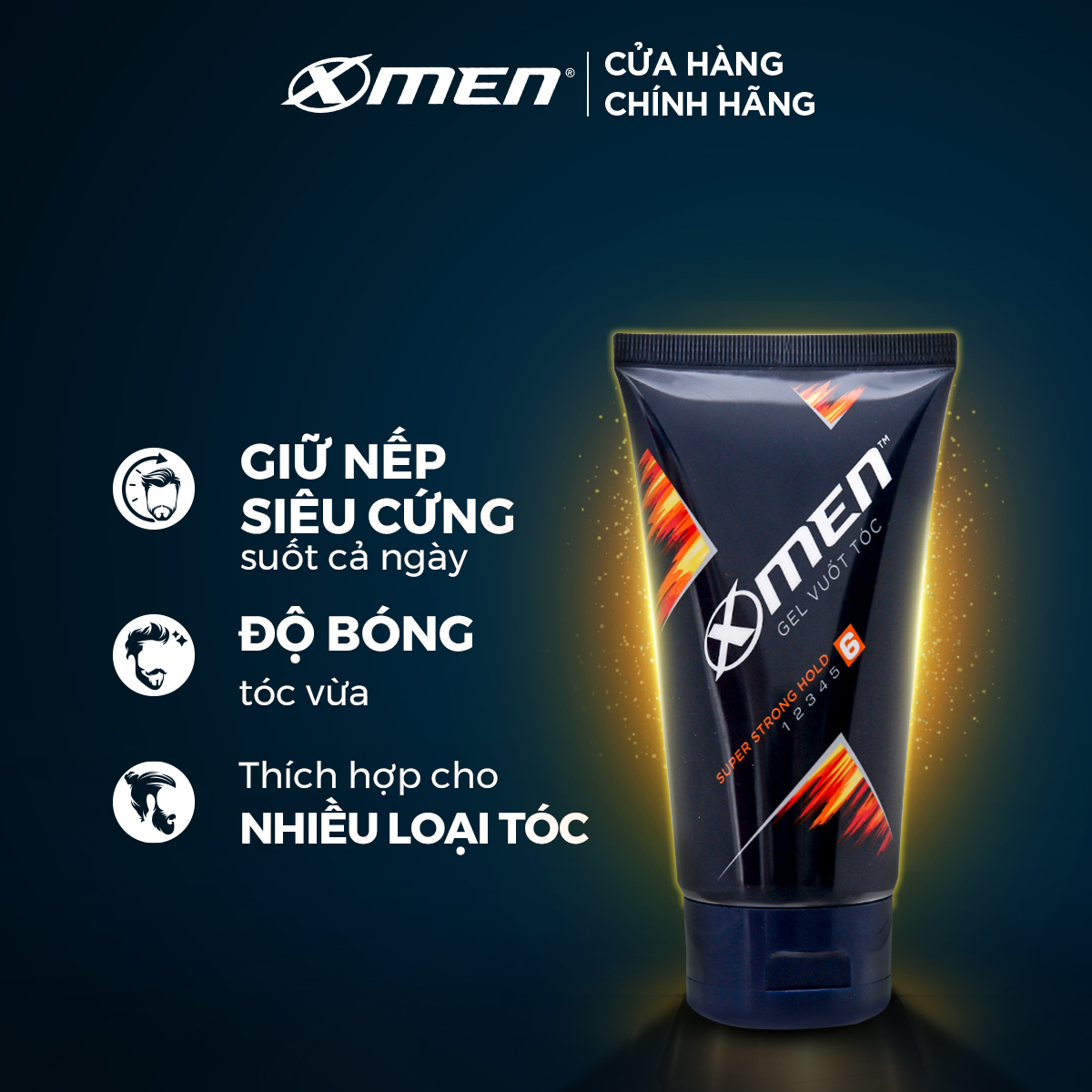 Gel vuốt tóc X-men Siêu cứng tóc 150g