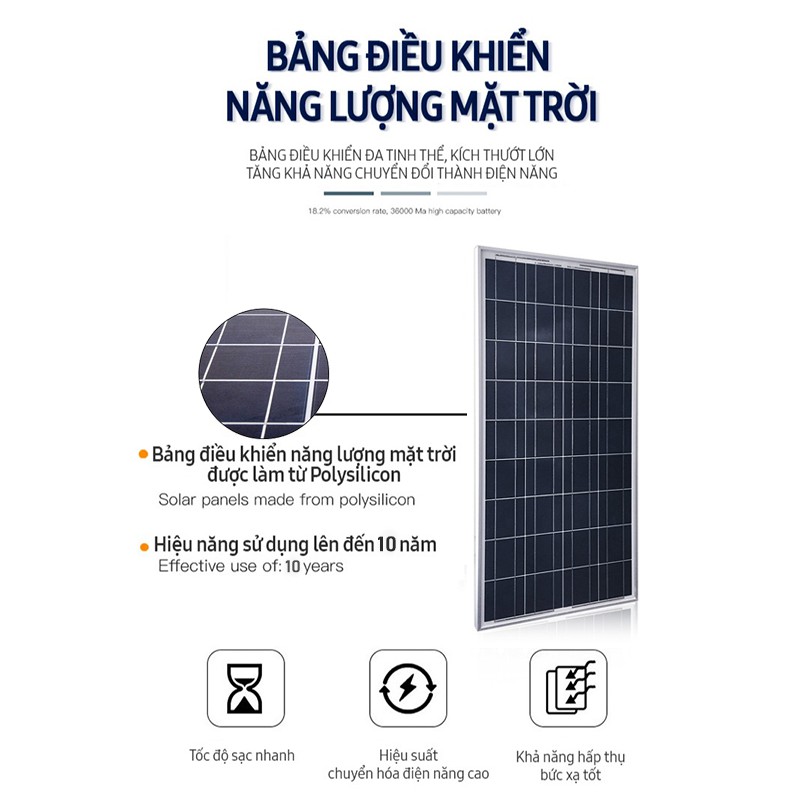 Đèn năng lượng mặt trời chống chói 50W