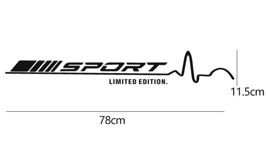 [HCM]Bộ 2 tem dán cửa xe ô tô Sport