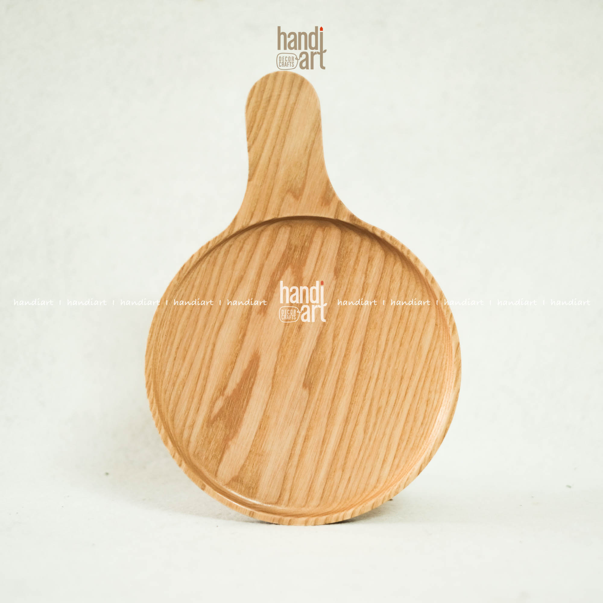 Đĩa gỗ tay cầm tròn - Khay gỗ pizza