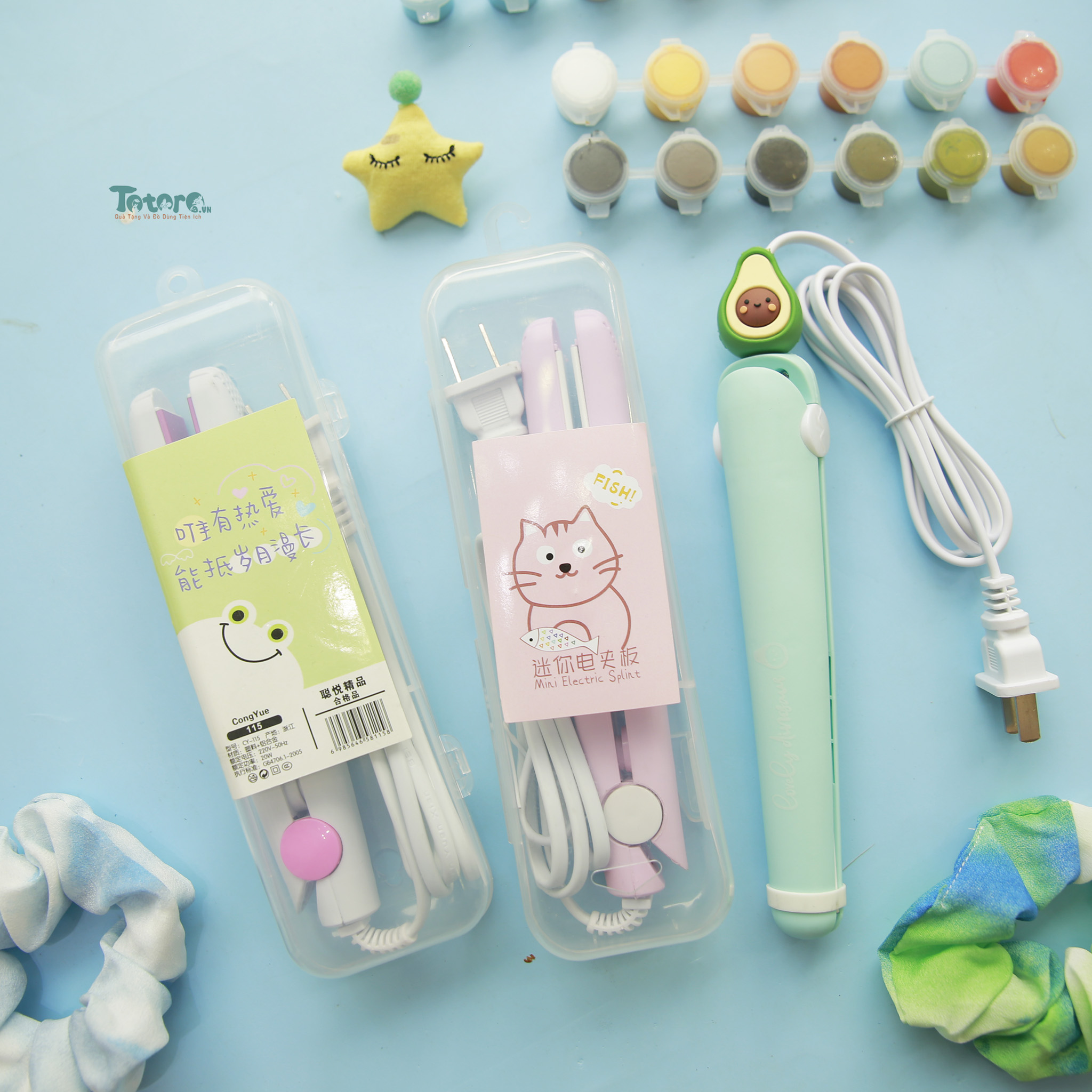 Máy uốn là tóc mini hoạt hình đáng yêu