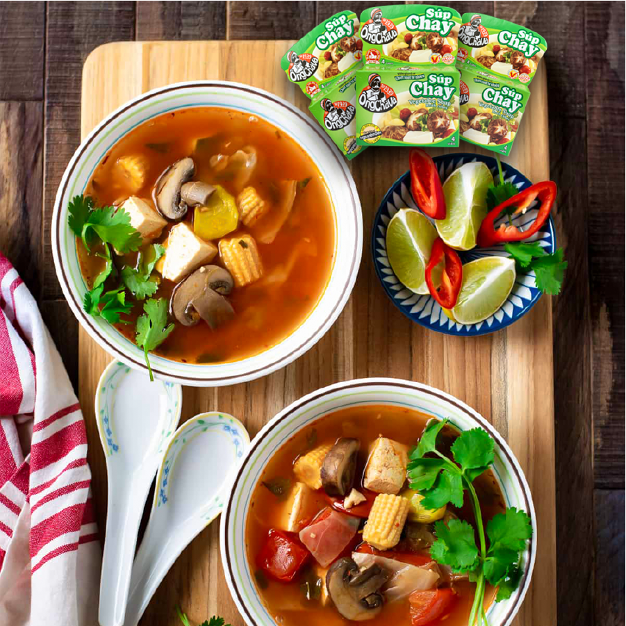 Lốc 12 Hộp Viên Gia Vị Súp Chay Ông Chà Và 75g