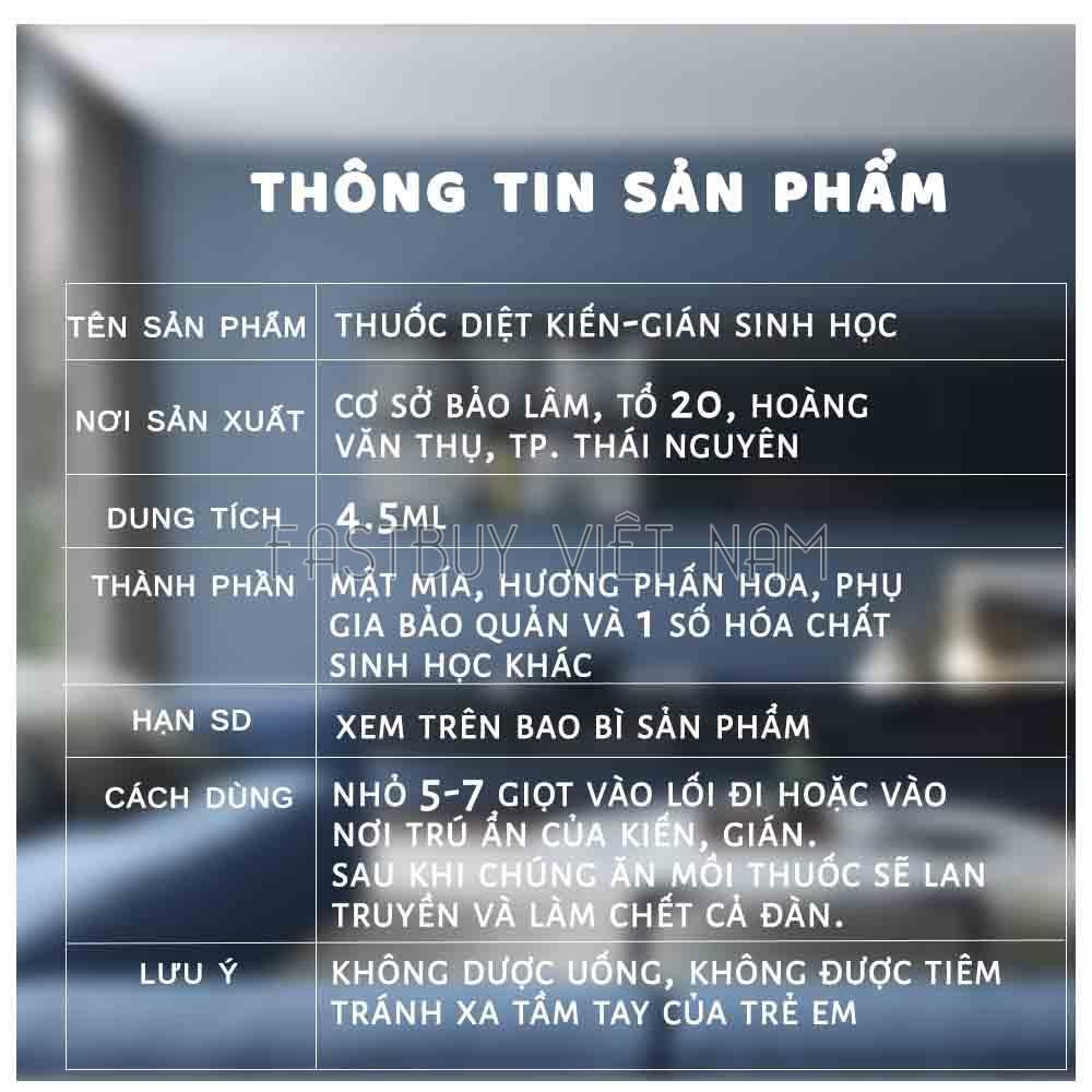 Combo 2 Diệt Kiến Gián Tận Gốc An Toàn Hiệu Quả