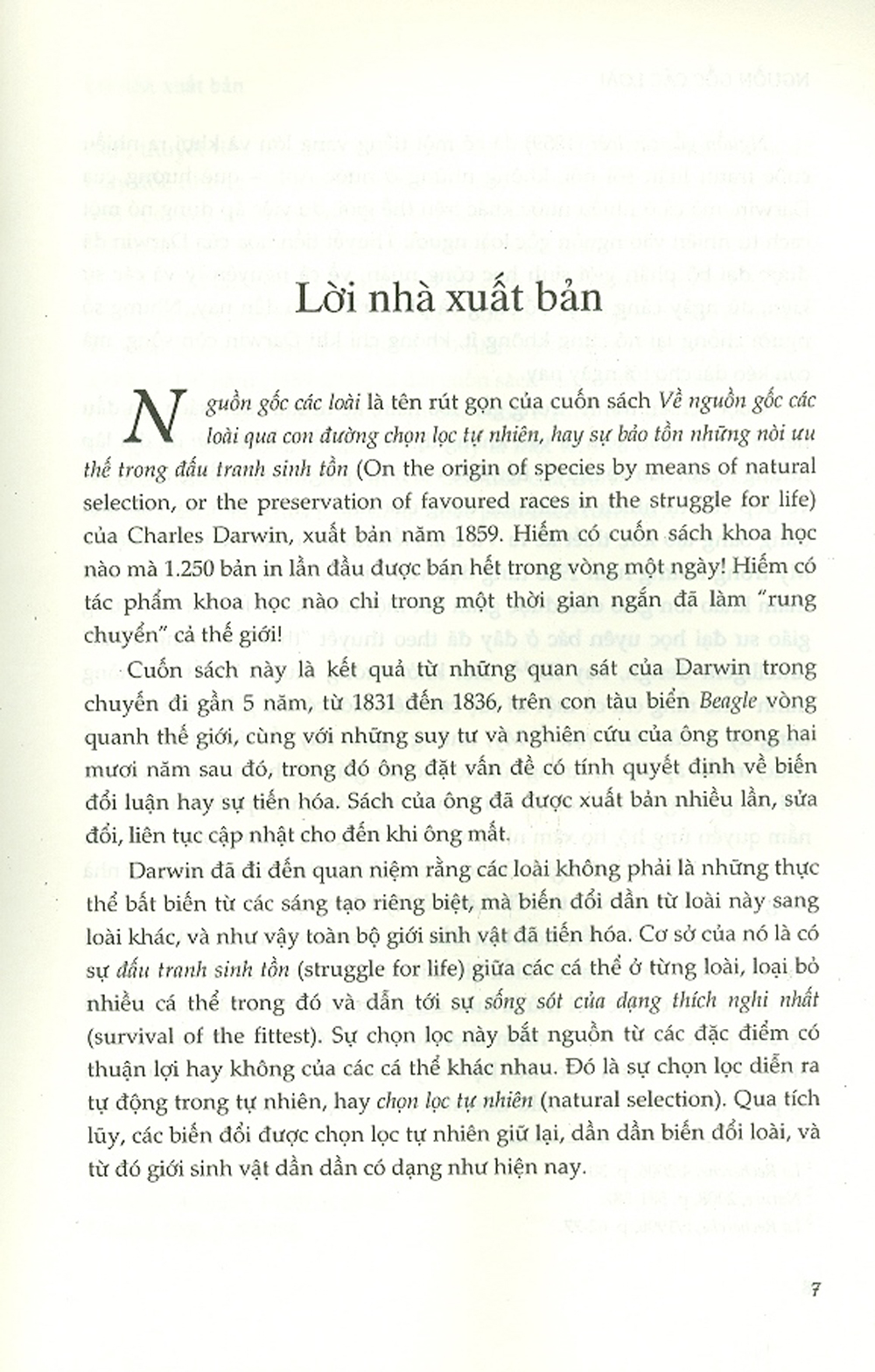 Nguồn Gốc Các Loài