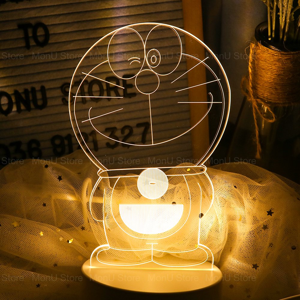 Đèn Ngủ 3D Doraemon Doremon 3 Chế Độ Màu Cute Dễ Thương QT0001