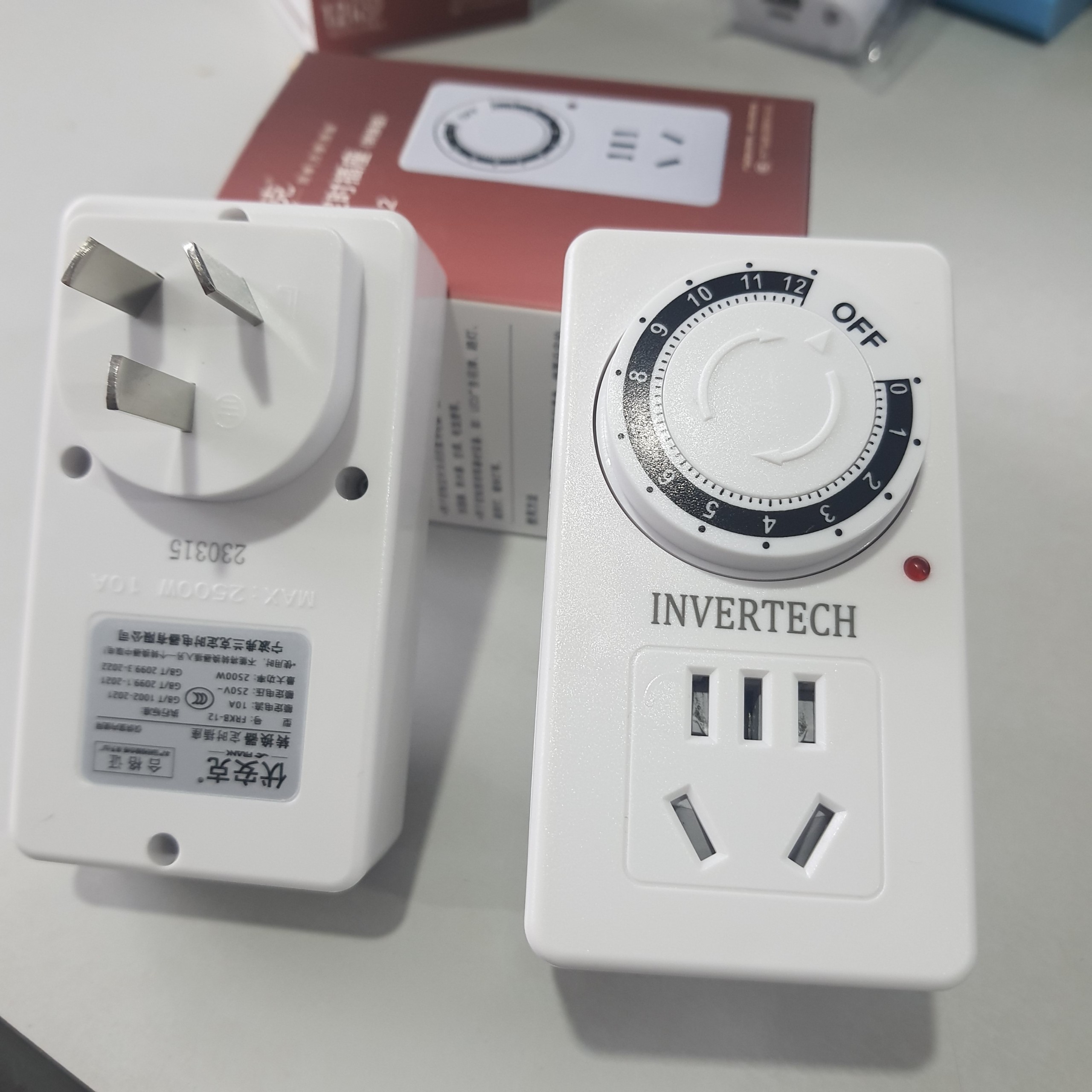 Ổ cắm điện hẹn giờ tắt INVERTECH tiện dụng, Ổ cắm hẹn giờ cơ công suất 10A/220V ổ cắm hẹn giờ lùi công tắc hẹn giờ timer hẹn giờ