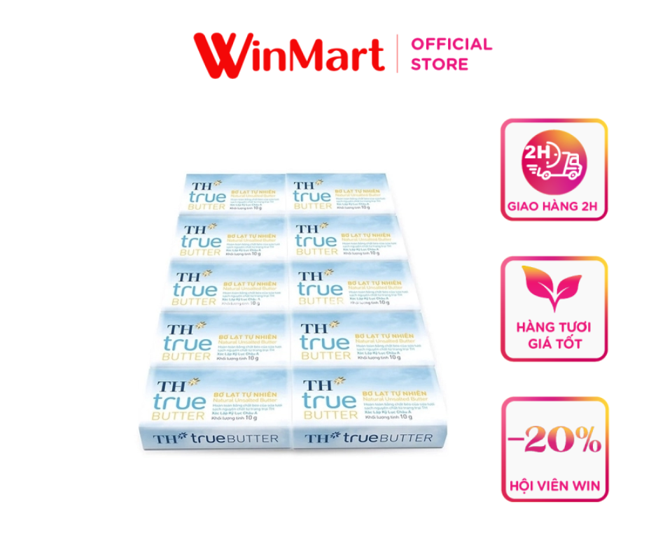 - bơ lạt tự nhiên th true butter 10g*10gói