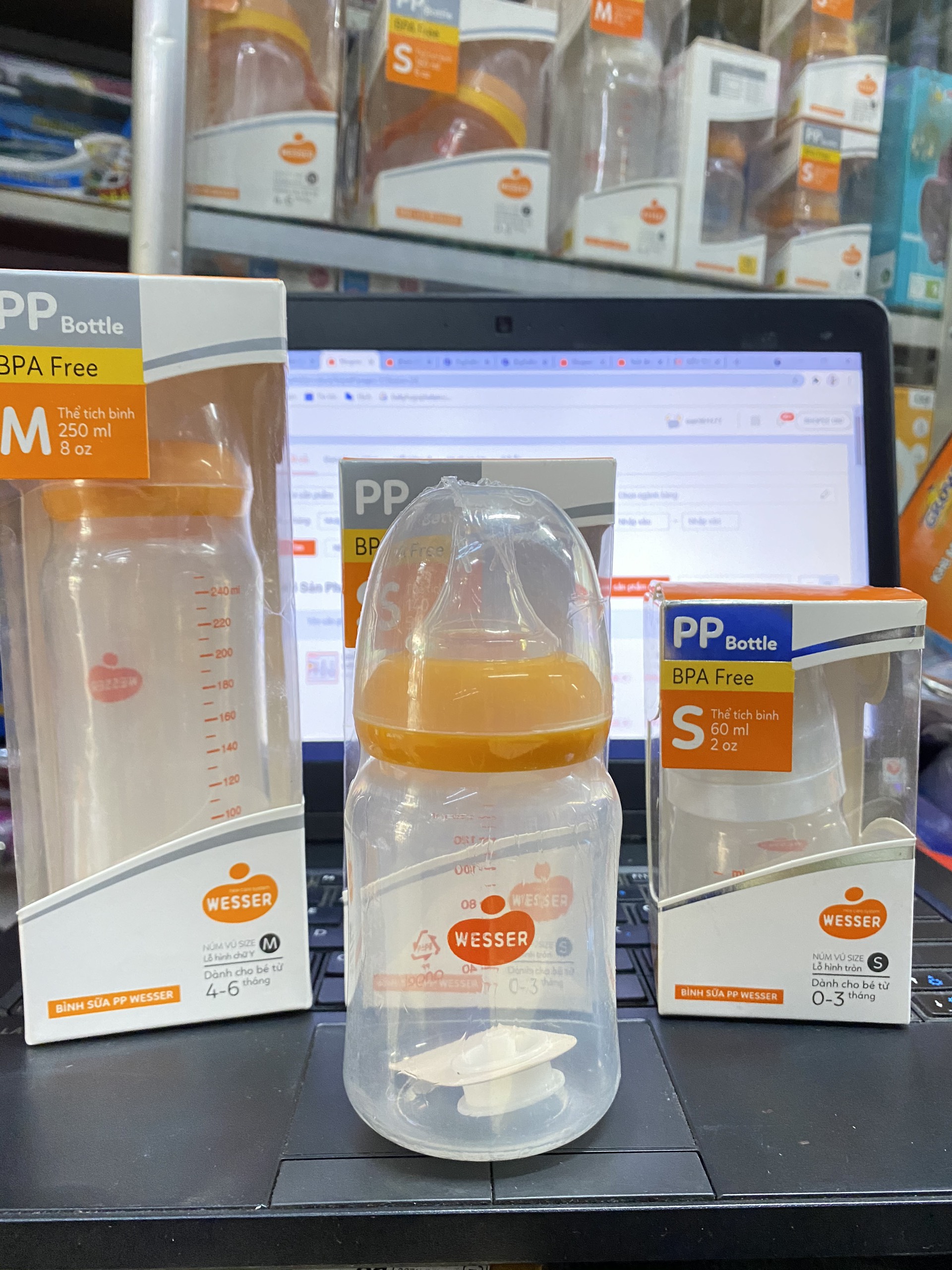 Bình Sữa Wesser PP Cổ Hẹp 60Ml / 120Ml / 250Ml
