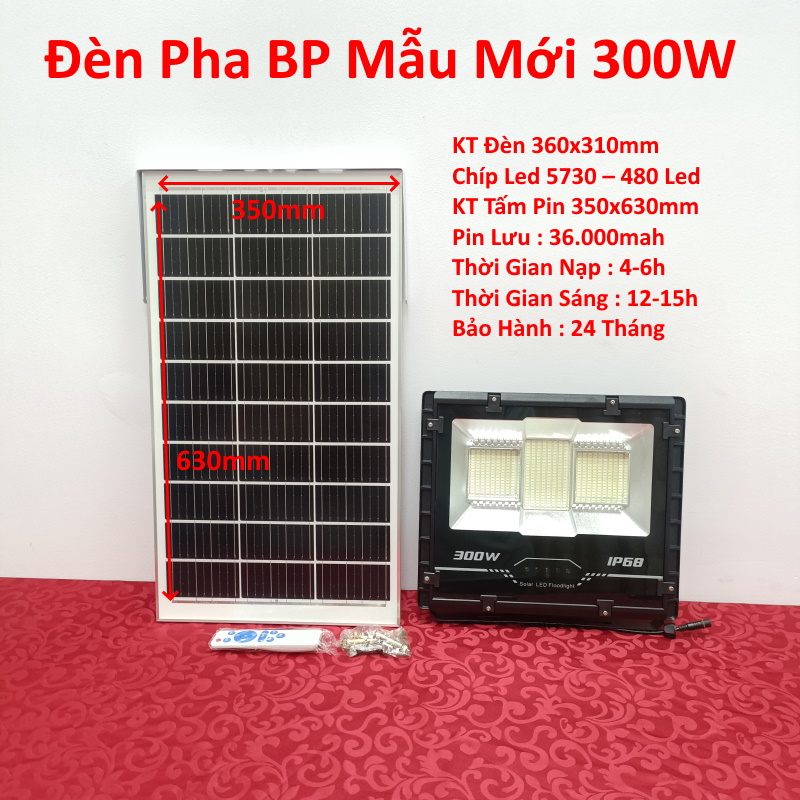[ 300w Siêu Sáng ] đèn pha năng lượng mặt trời, đèn led năng lượng 300w mẫu mới , siêu sáng có hiển thị báo pin ip68 có bán rời đèn , tấm pin