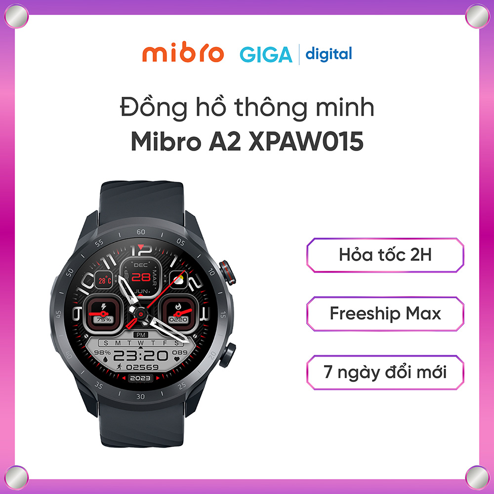 Đồng hồ thông minh mibro a2 xpaw015 chống nước | đồng hồ nghe gọi cho nam | đồng hồ theo dõi nhịp tim | màn hình màu hd 1.39 inch