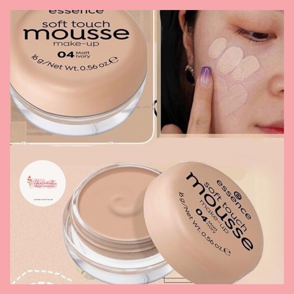 Phấn tươi Đức Essence Soft Touch Mousse màu 02 04 mỏng mịn giữ ẩm cho da