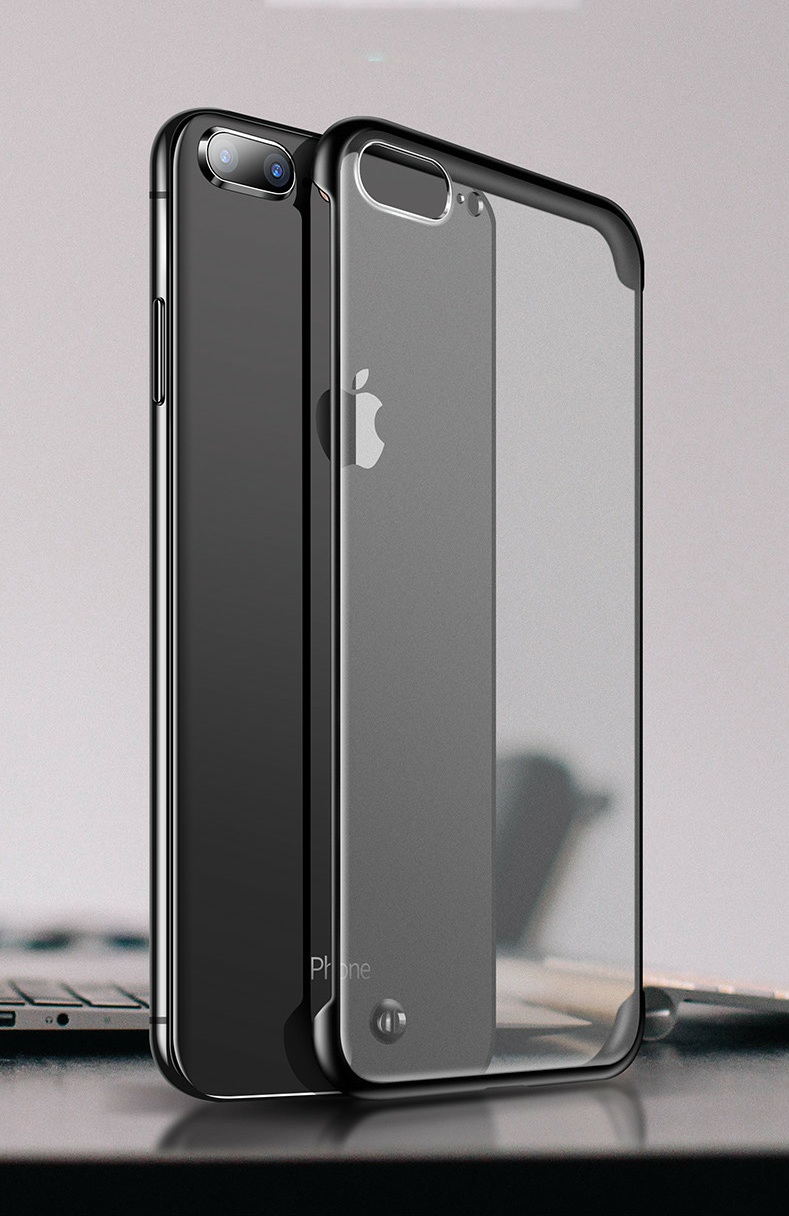 Ốp lưng nhám mờ không bo viền Iphone 7 Plus hạn chế vân tay