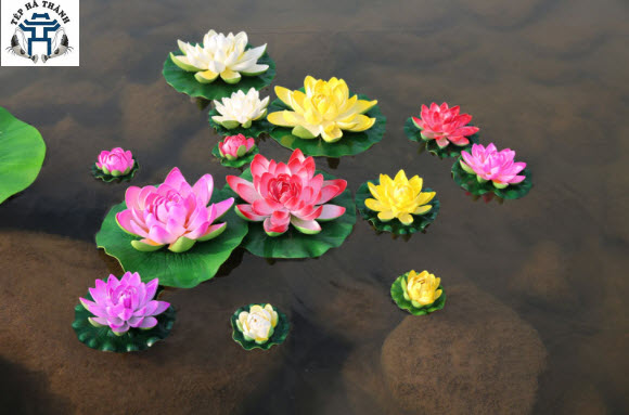 [Hoàn Tiền 10%] Bông Hoa Sen Nhựa Thả Trên Bể Cá - Cây Trang Trí Bể Cá Cảnh