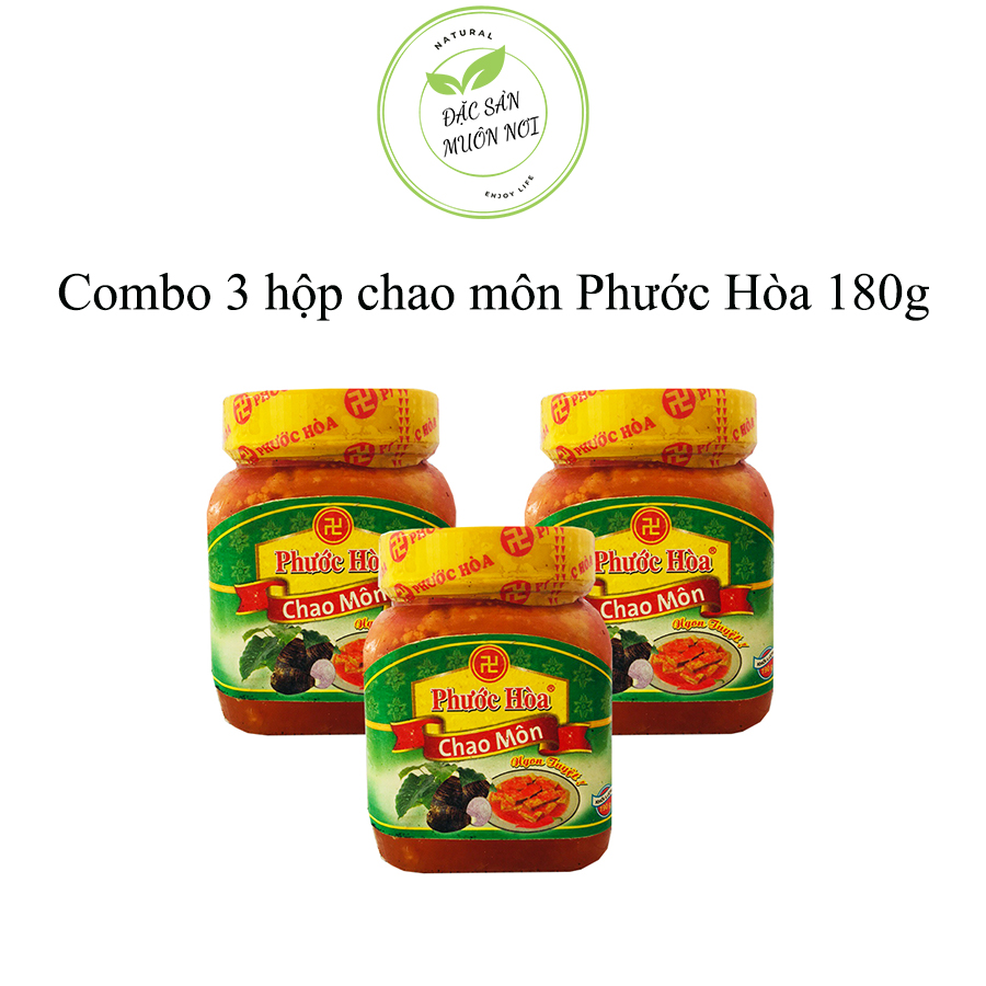 Combo 3 hộp Chao môn Phước Hoà (mỗi hộp 190g)