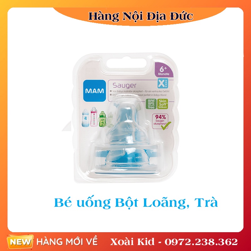 Núm ti thay thế bình sữa MAM của Đức- Đủ Bill
