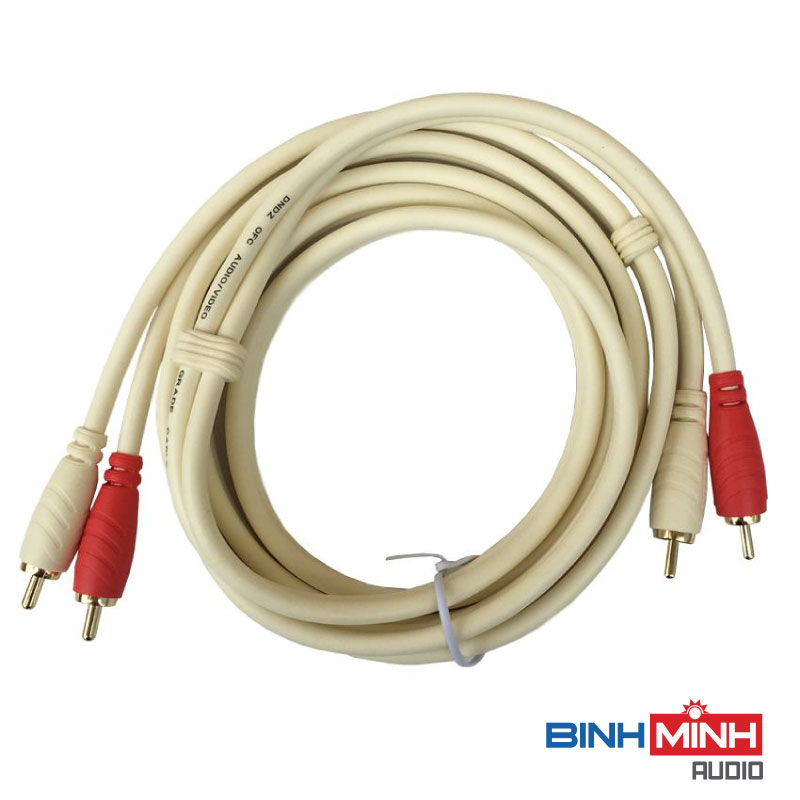 Dây AV Choseal 2RCA ra 2 RCA ( hoa sen) dài 3m
