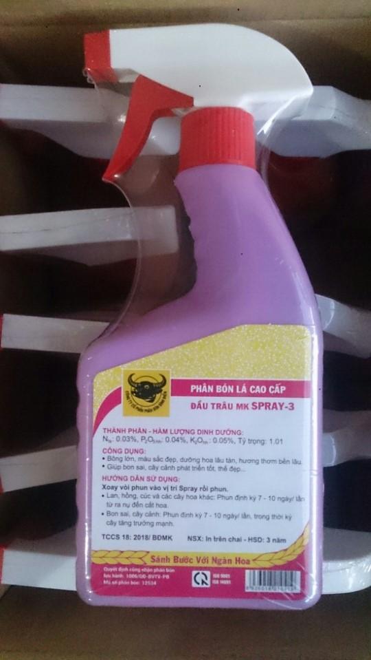 PHÂN BÓN LÁ ĐẦU TRÂU KÍCH RA HOA SPRAY 3 - 500ML