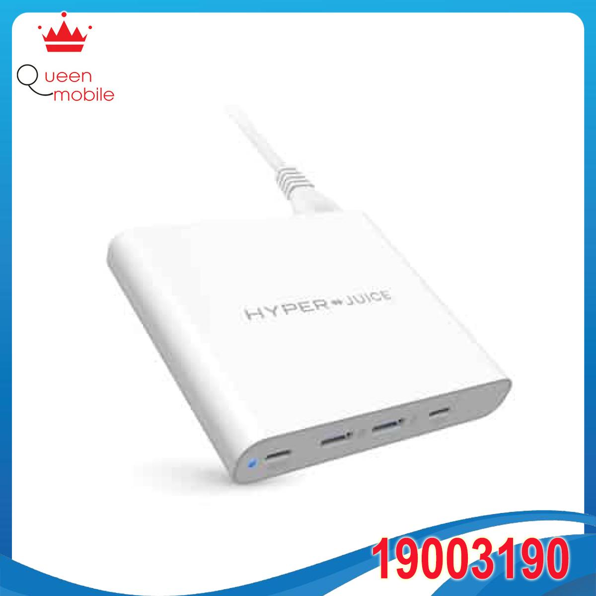 HYPERJUICE 87W 96W DUAL USB-C USB A QC3.0 PD87-2C2A