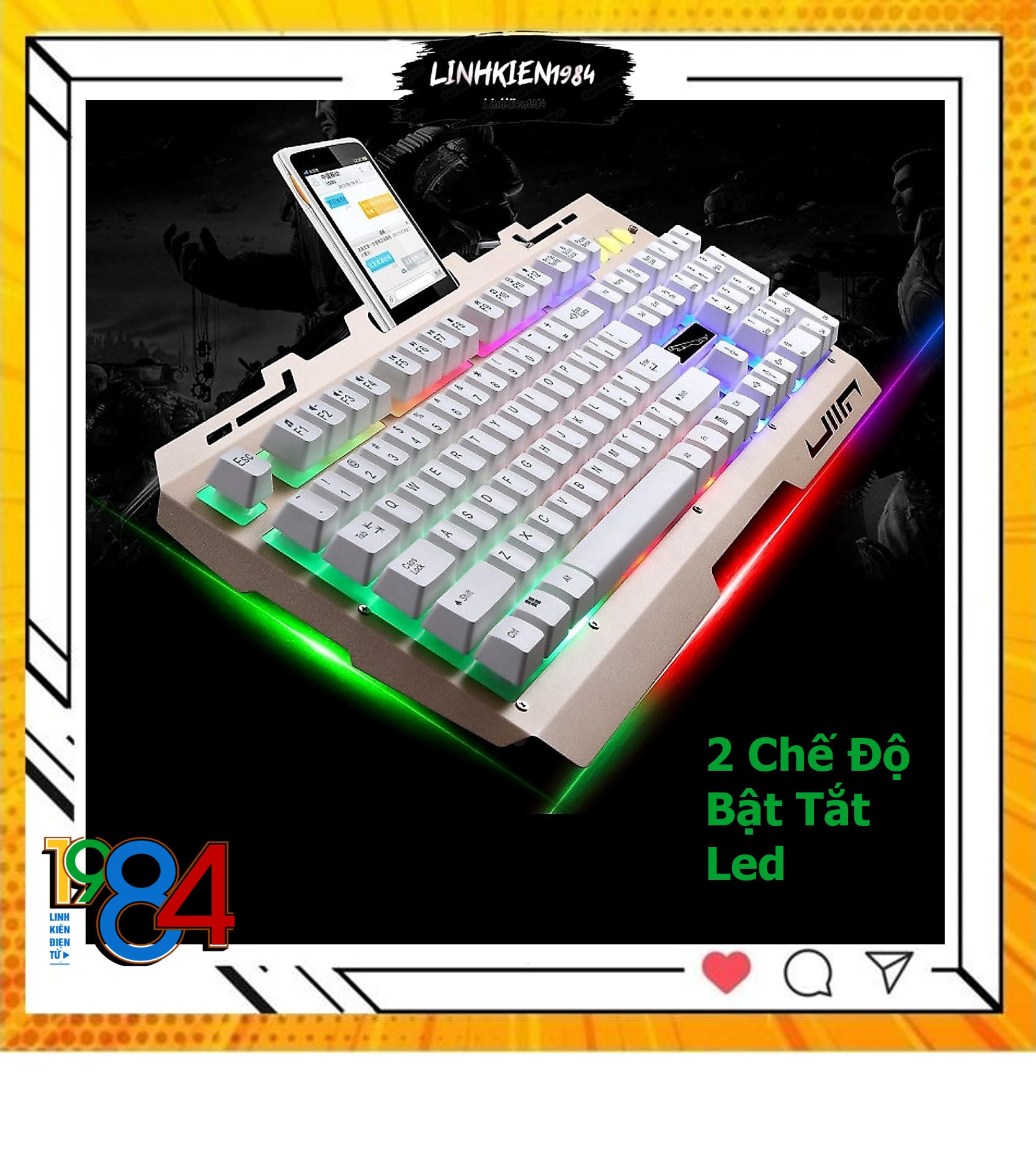 [HCM]Bàn phím chơi game G700 Led giả cơ siêu đẹp