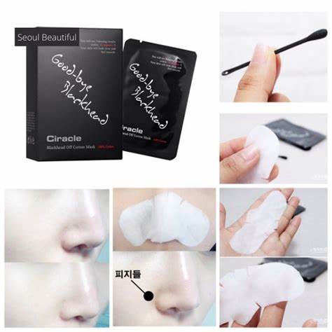 Miếng lột mụn đầu đen [CHÍNH HÃNG] CIRACLE Goodbye Blackhead hiệu quả (kèm que nặn và gạt)