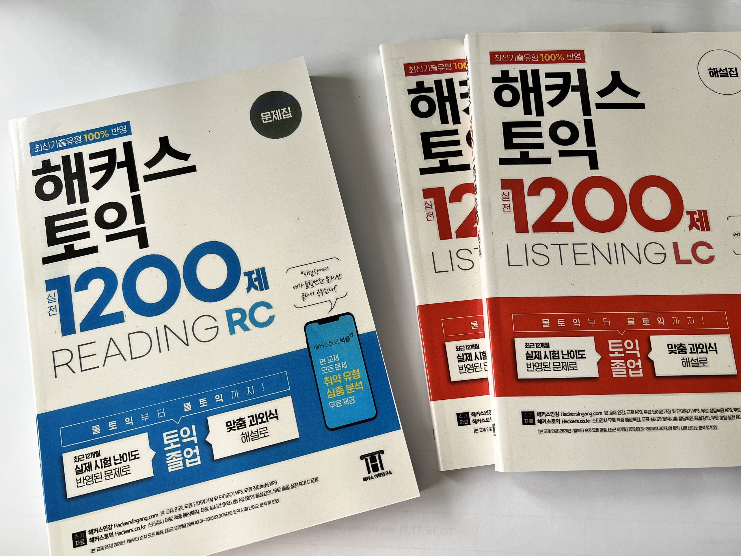 HACKERS TOEIC 1200 (COMBO 3 CUỐN RC/ LC/ SCRIPT (LỜI THOẠI CUỐN NGHE) - TẶNG FILE AUDIO