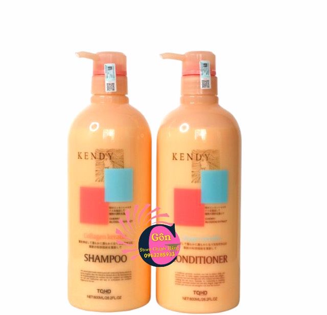 Cặp Dầu Gội Xả Nhật Kendy Dưỡng Sinh Cao Cấp 800ml