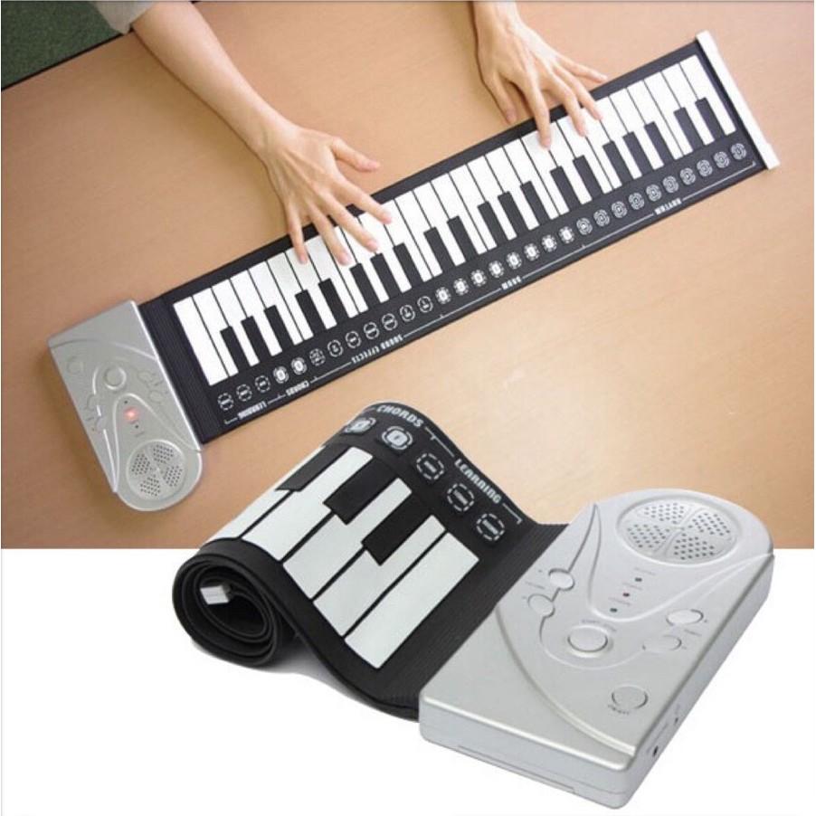 [HCM]Đàn Piano Konix 49 phím cuộn mềm dẻo Flexible MD88P (Không loa cần kết nối máy tính - Có Pedal cáp kết nối USB - Roll Up Midi Keyboard Controller)