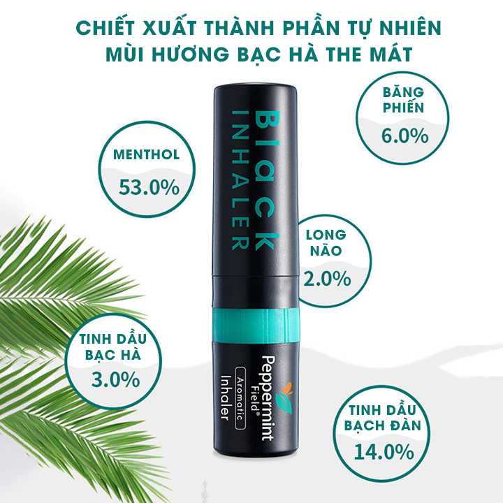 Ống hít thông mũi bạc hà Black Peppermint Field 2ml - date xa